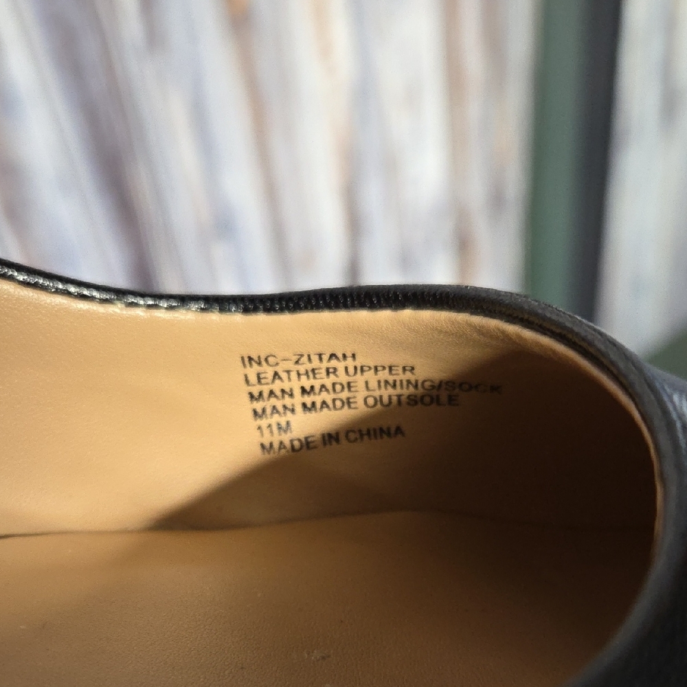 INC International Concepts Black Leather Heels Size 11 - Picture 6 of 7